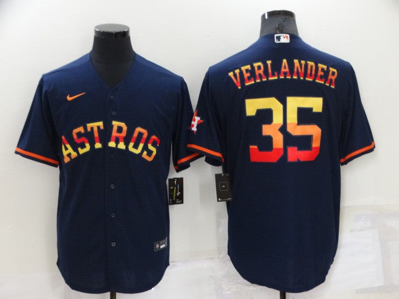 Men's Houston Astros Justin Verlander #35 Navy Jersey